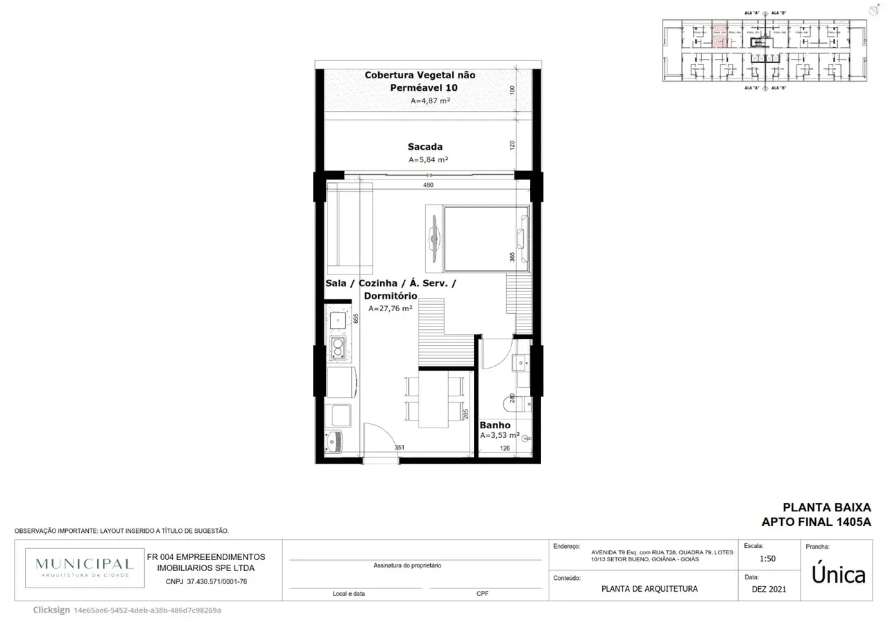 Apartamento com 1 Quarto à venda, 48m² - Setor Bueno